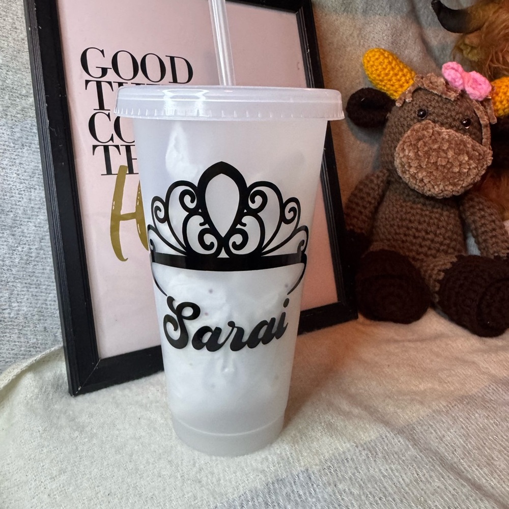 Customizable Frosted Cup, Lid /Straw - Picture 11 of 14
